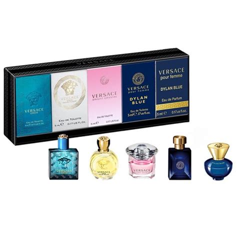 perfumes miniatura versace|Versace miniature perfume set.